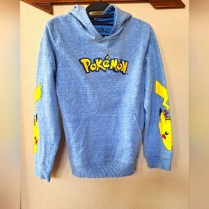 Pokeman Pikachu Graphic Pullover Hoodie. Youth size M